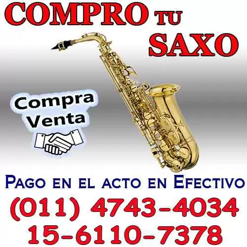 Compra venta saxo alto soprano tenor usado 4743-4034 pagamos mas y en el acto
