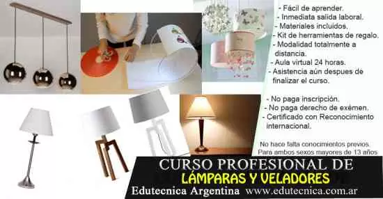 Curso de Lámparas y Veladores con materiales